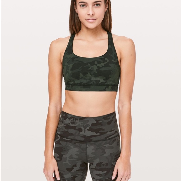 lululemon athletica Other - Lululemon Green Camo Energy Bra